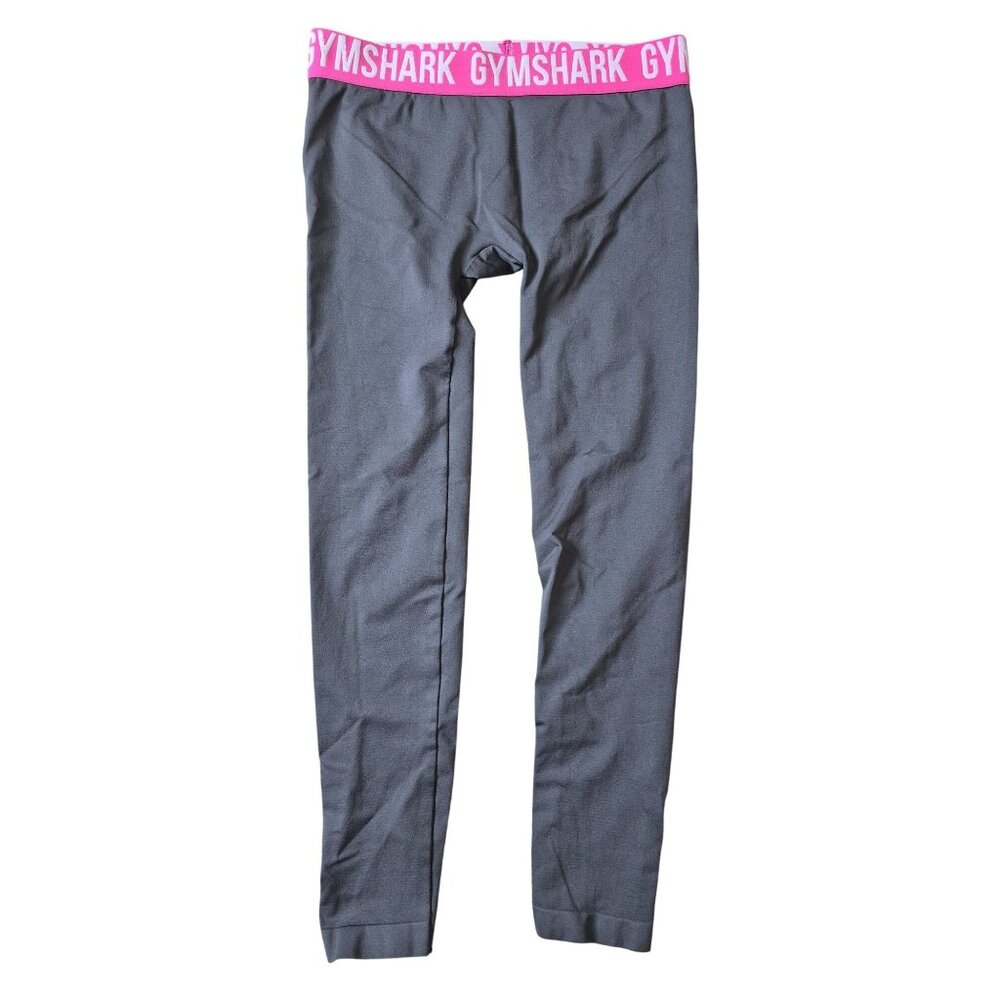 Gymshark Women's Gray and Pink Fit Seamless Leggings Size M Exercise Gym Yoga
